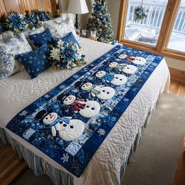 Frosty Winter Joy Quilted Bed Runner NCU0DV8589