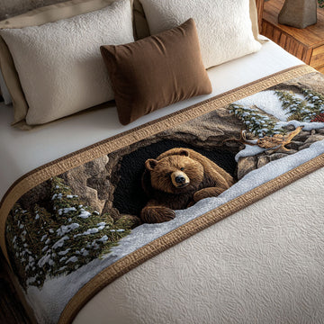 Cozy Den Bear Quilted Bed Runner NCU0PT9791