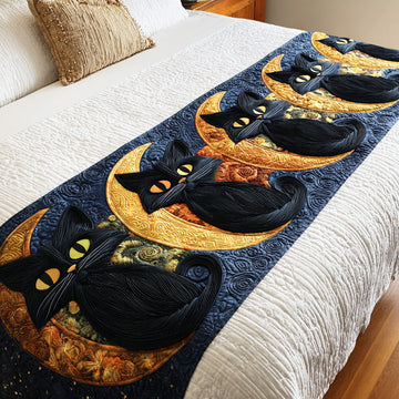 Black Velvet Charm Quilted Bed Runner NCU0TD1202