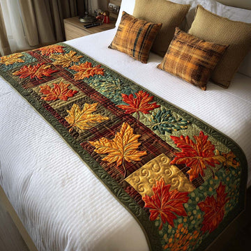 Cozy Autumn Trail Quilted Bed Runner NCU0NT8439