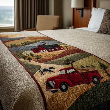 Farm Serenity Quilted Bed Runner GFTOHD8410