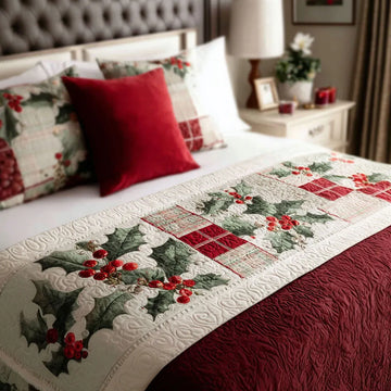 Berry Cottage Lane Quilted Bed Runner NCU0PT10567