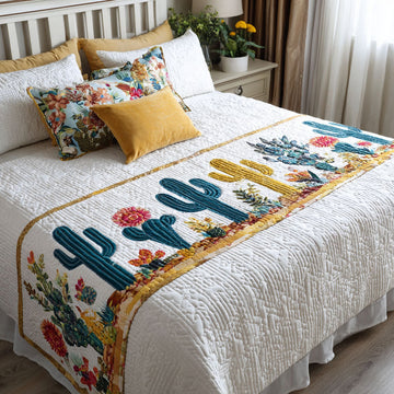 Wild Bloom West Quilted Bed Runner NCU0PT8609