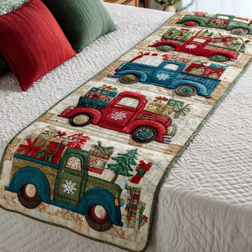 Gift Trucks Quilted Bed Runner NCU0NT10295