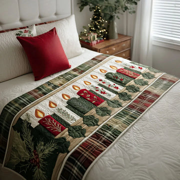 Starlit Candles Quilted Bed Runner NCU0PT9644