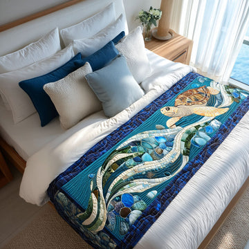 Restful Waters Quilted Bed Runner NCU0PT8016