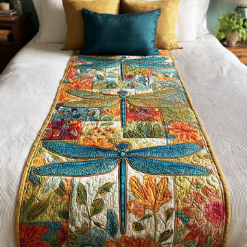 Dragonfly Garden Path Quilted Bed Runner NCU0TD1575