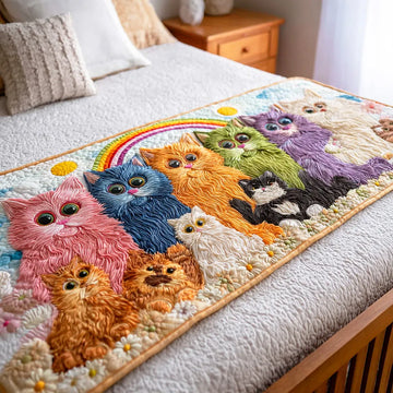 Rainbow Paws Quilted Bed Runner NCU0TD1147