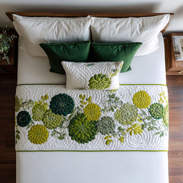 Wildflower Lullaby Quilted Bed Runner NCU0PT11172