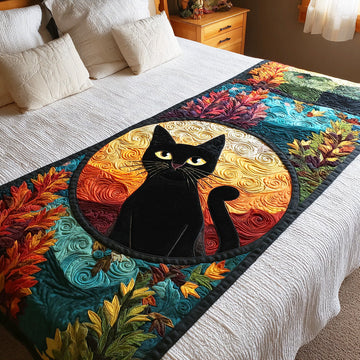 Dark Bloom Quilted Bed Runner NCU0TD1198