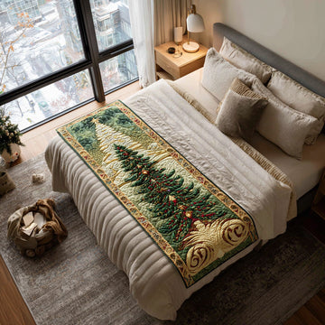 Evergreen Glow Quilted Bed Runner NCU0DV7562