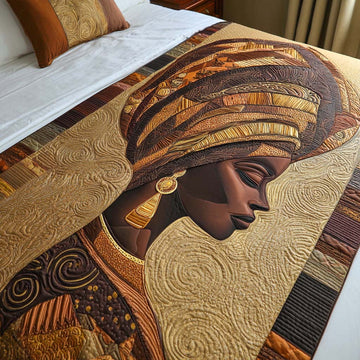 Golden Majesty Quilted Bed Runner NCU0XD1402