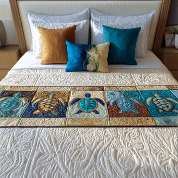 Serene Turtle Nest Quilted Bed Runner NCU0NT8513