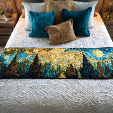 Starry Pine Night Quilted Bed Runner NCU0NT8596