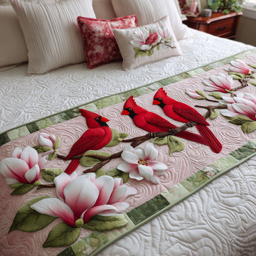 Magnolia Whispers Quilted Bed Runner NCU0TH3741