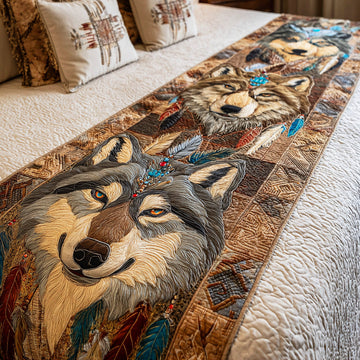 Wolf Moon Echo Quilted Bed Runner NCU0TD1275