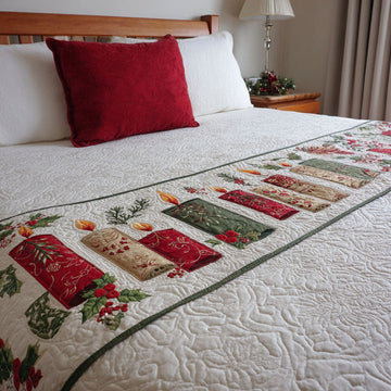Candlelit Garden Quilted Bed Runner NCU0PT9634