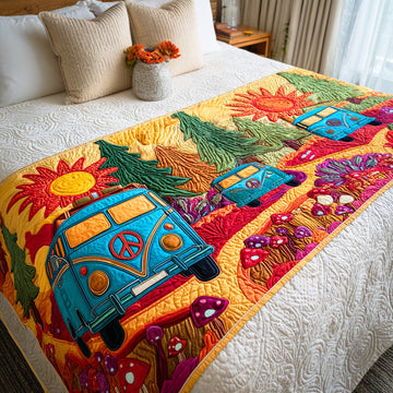 Colorburst Truck Quilted Bed Runner NCU0TD1252