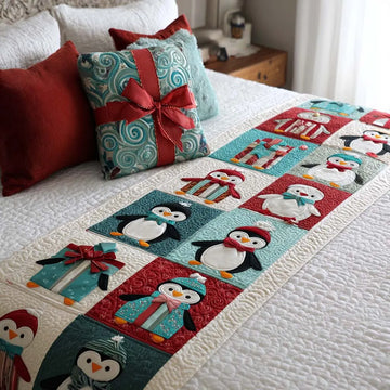 Gift Penguins Quilted Bed Runner NCU0NT10035