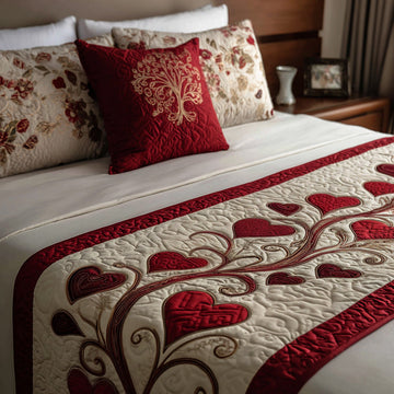 Blooming Heart Quilted Bed Runner GFTOMA1823