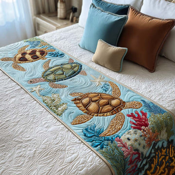 Gentle Turtle Path Quilted Bed Runner NCU0NT8506