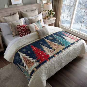 Jolly Trees Quilted Bed Runner NCU0DV7564