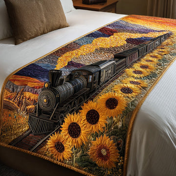 Golden Tracks Quilted Bed Runner NCU0TV686