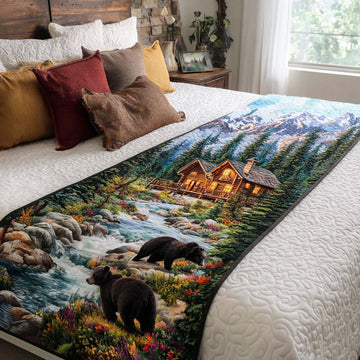 Cabin Rustic Charm Quilted Bed Runner NCU0NT8696