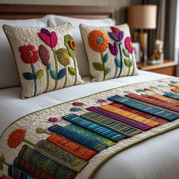 Bookish Quilted Bed Runner GFTOHD8331