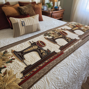 Snowy Threads Quilted Bed Runner NCU0TH3548