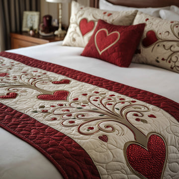 Blooming Heart Quilted Bed Runner GFTOMA1820