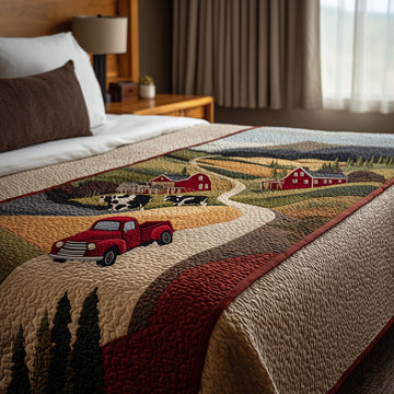 Farm Serenity Quilted Bed Runner GFTOHD8409