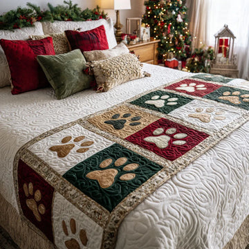Holiday Pawlane Quilted Bed Runner NCU0TV1171