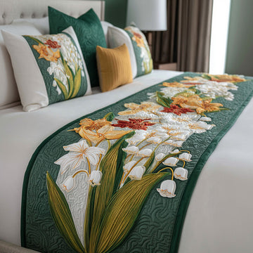 Bellflower Grace Quilted Bed Runner NCU0PT11151