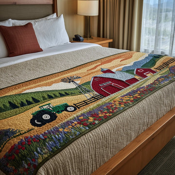 Farm Serenity Quilted Bed Runner GFTOHD8407