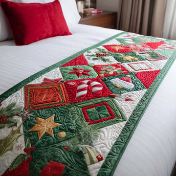 Merry Treasure Quilted Bed Runner NCU0PT9536