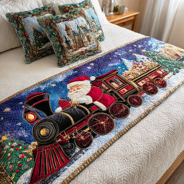 Santa Steamway Quilted Bed Runner NCU0TD1247
