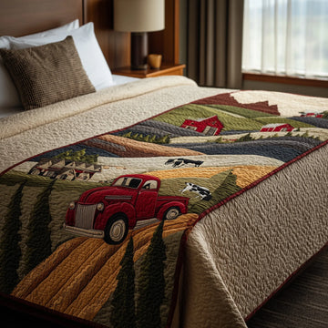 Farm Serenity Quilted Bed Runner GFTOHD8408