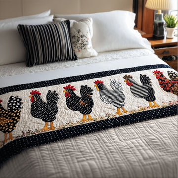 Farmyard Fowl Quilted Bed Runner NCU0PT8065
