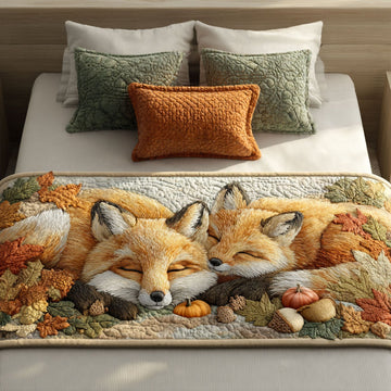 Fox in the Patch Quilted Bed Runner NCU0PT8478