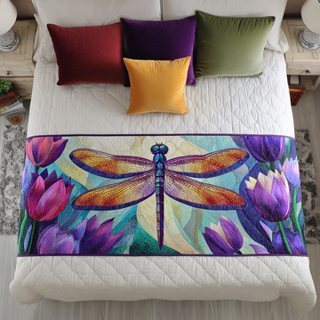 Whimsy Dragonfly Quilted Bed Runner NCU0DK8853